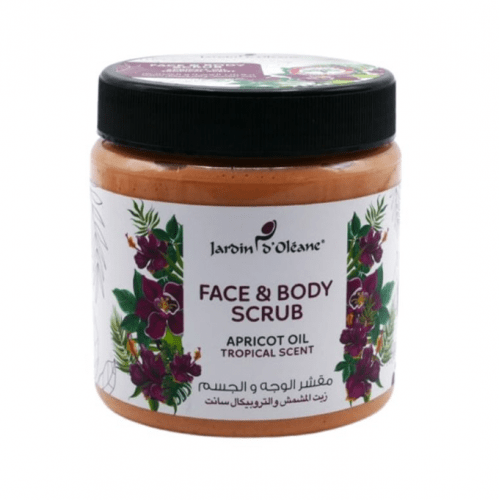 مقشر للوجه والجسم بزيت المشمش والتروبيكال سانت من جاردن اوليان - 500جم